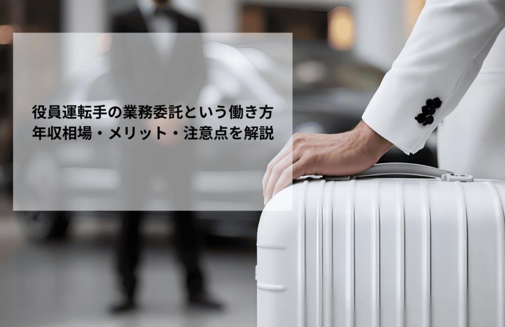 役員運転手の業務委託という働き方 | 年収相場・メリット・注意点を解説