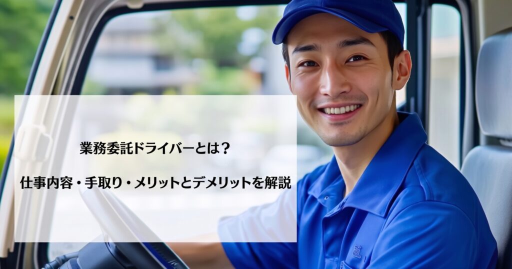 業務委託ドライバーとは?仕事内容・手取り・メリットとデメリットを解説